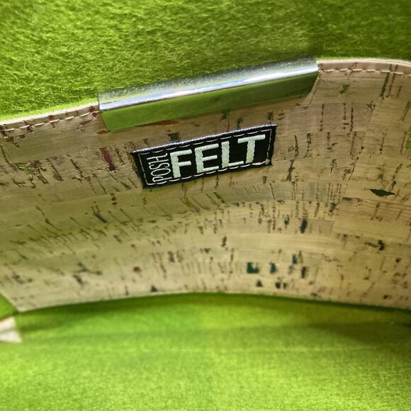 Posh Felt Cork Metallic‎ Crossbody Shoulder Bag Hand Crafted Small Batch Boho - Picture 4 of 6